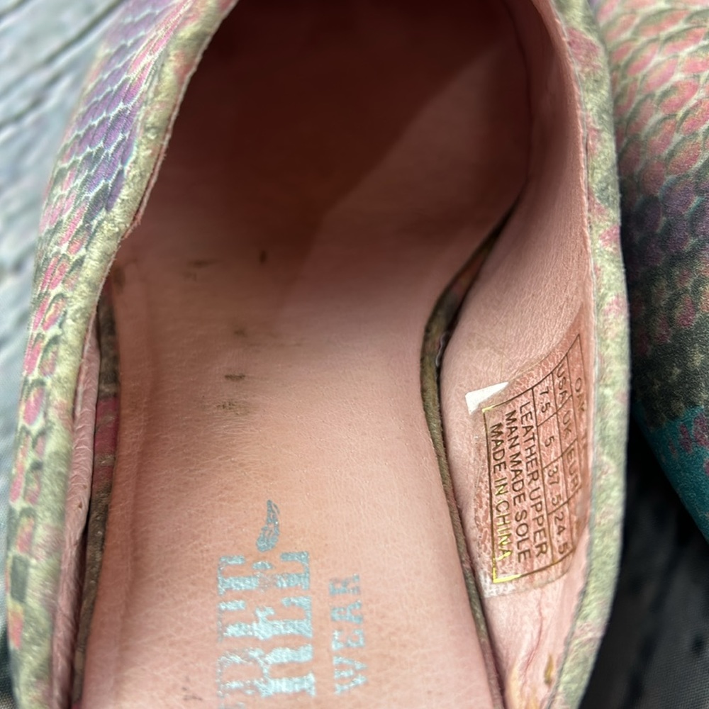 OAK TREE WESTERN WEAR Muti Color Snakeskin Print Leather Low Heel Mules - Picture 17 of 17